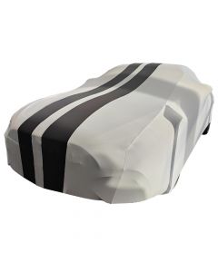 Indoor car cover Mercedes-Benz W124 Coupe grey & black striping