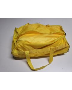 Custom tailored indoor car cover Renault Megane 2-Series  Cabrio Yellow with mirror pockets and black piping and print