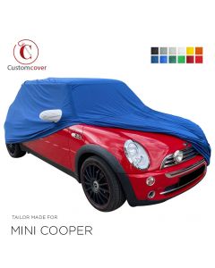 Custom tailored indoor car cover Mini Cooper with mirror pockets