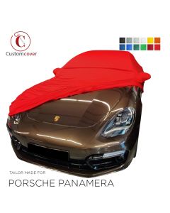 Custom tailored indoor car cover Porsche Panamera with mirror pockets