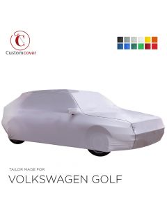 Maßgeschneiderte indoor Autoabdeckung Volkswagen Golf mit Spiegeltaschen