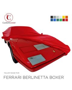 Telo copriauto da interno fatto su misura Ferrari 512 con tasche per gli specchietti