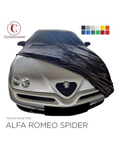Custom tailored indoor car cover Alfa Romeo Spider with mirror pockets