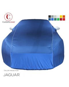 Custom tailored indoor car cover Jaguar XE with mirror pockets