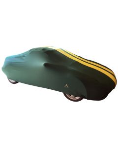 Indoor car cover Lotus Elan M100 green with yellow striping