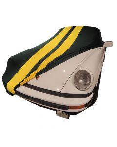 Indoor car cover Porsche 911 (964) Green with yellow striping