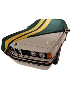 Indoor car cover BMW M6 (e24) green with yellow striping