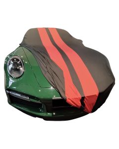 Indoor car cover Porsche 911 (992) GT3 RS black with red striping