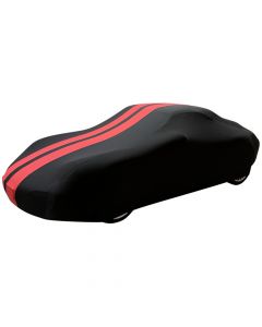 Indoor car cover Porsche 911 (996) black with red striping