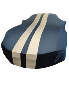 Indoor car cover Porsche 911 (991) Blue with white striping