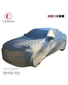 Custom tailored outdoor car cover BMW M2 with mirror pockets