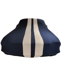 Indoor car cover BMW 5-Series (E34) Blue with white striping