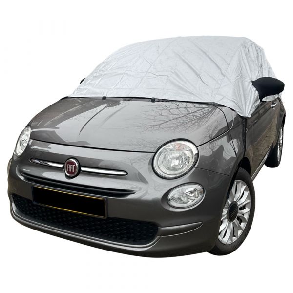 Fiat 500 (2010-current) half size car cover with mirror pockets