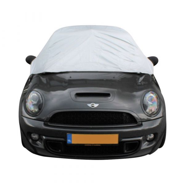 Half cover fits Mini Cooper (R56) Mk II One 2006-2013 Compact car cover en  route or on the campsite