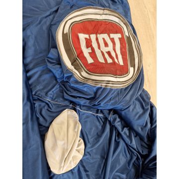 Custom tailored indoor car cover Fiat 124 Spider Le Mans Blue with mirror pockets print included