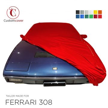 Telo copriauto da interno fatto su misura Ferrari 308 con tasche per gli specchietti