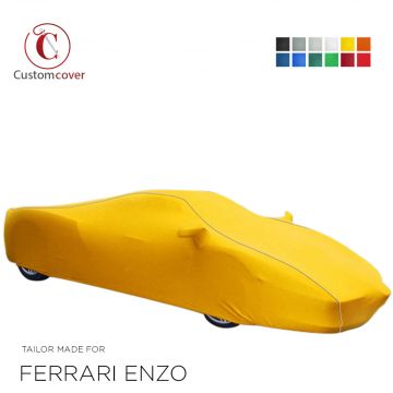 Telo copriauto da interno fatto su misura Ferrari Enzo con tasche per gli specchietti