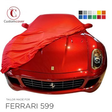 Telo copriauto da interno fatto su misura Ferrari 599 con tasche per gli specchietti