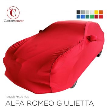 Custom tailored indoor car cover Alfa Romeo Giulietta with mirror pockets