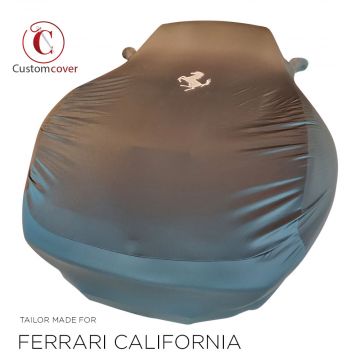 Custom tailored indoor car cover Ferrari California  with mirror pockets print included
