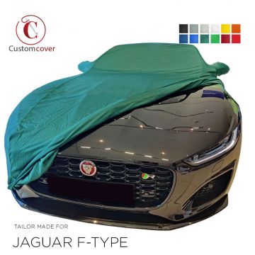 Telo copriauto da interno fatto su misura Jaguar F-Type Coupe con tasche per gli specchietti
