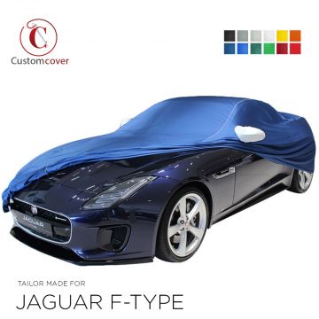 Telo copriauto da interno fatto su misura Jaguar F-Type convertible con tasche per gli specchietti