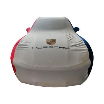 Custom tailored indoor car cover Porsche Macan Multicolor with mirror pockets print included