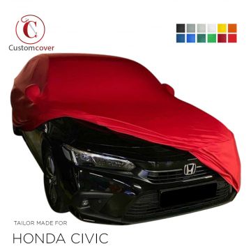Custom tailored indoor car cover Honda Civic with mirror pockets