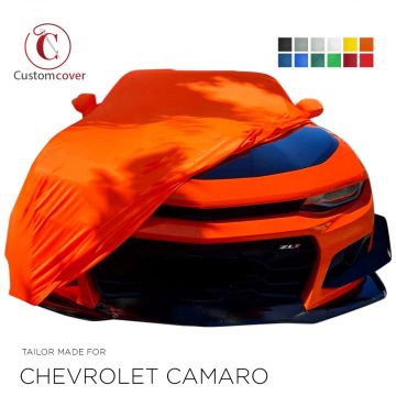Custom tailored indoor car cover Chevrolet Camaro with mirror pockets