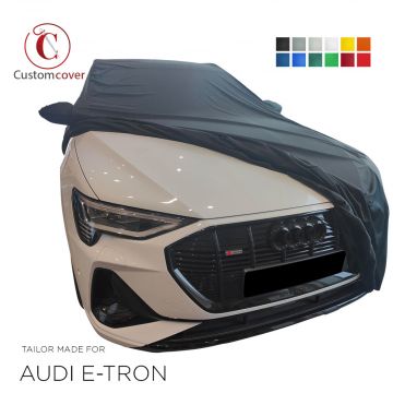 Custom tailored indoor car cover Audi Q4 E-Tron with mirror pockets