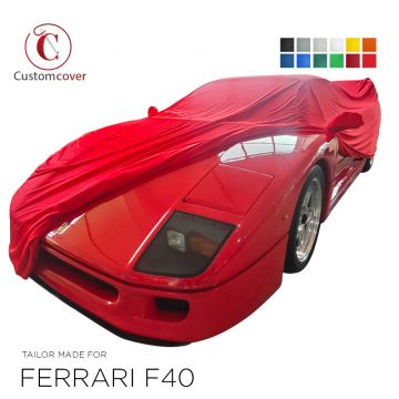 Housse voiture sur-mesure intérieur Ferrari F40 avec poches de rétroviseurs