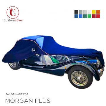 Custom tailored indoor car cover Morgan Plus 6 with mirror pockets