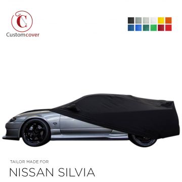 Custom tailored indoor car cover Nissan Silvia with mirror pockets