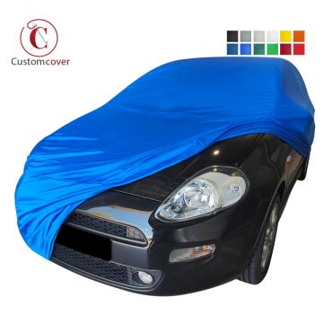 Custom tailored indoor car cover Abarth Punto with mirror pockets