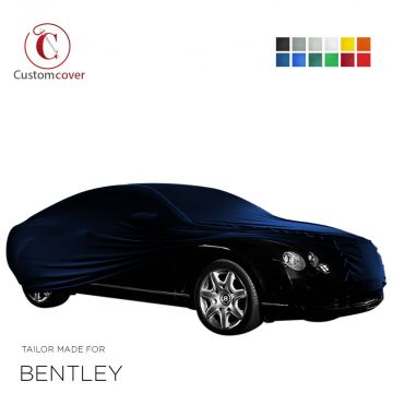 Custom tailored indoor car cover Bentley Flying Spur with mirror pockets