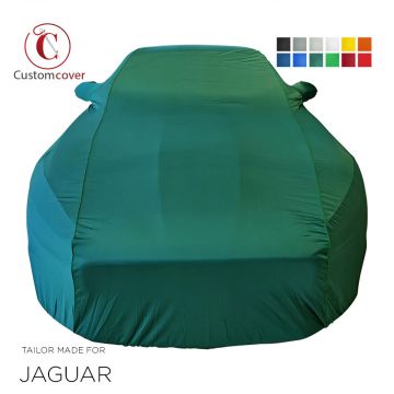 Custom tailored indoor car cover Jaguar XF with mirror pockets
