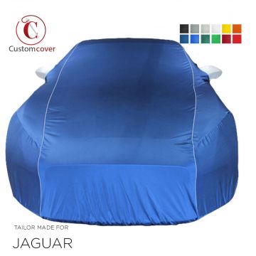 Custom tailored indoor car cover Jaguar XE with mirror pockets