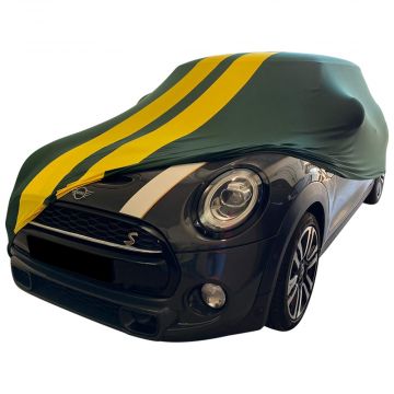 Indoor car cover Mini Cooper (F56) Green with yellow striping