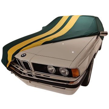 Indoor car cover BMW M6 (e24) green with yellow striping