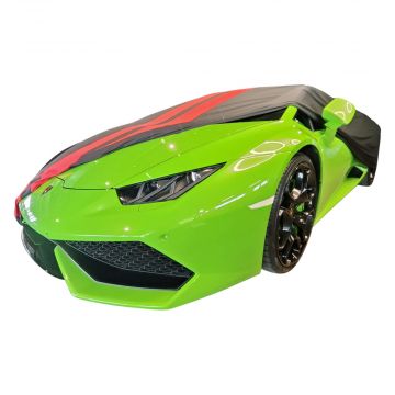 Indoor autohoes Lamborghini Huracan Black with red striping