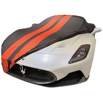 Indoor car cover Maserati MC20 Cielo black with red striping