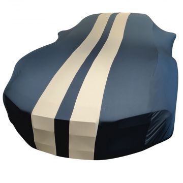 Indoor car cover Porsche 911 (991) Cabrio Blue with white striping