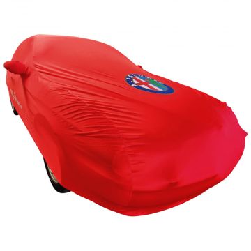 Custom tailored indoor car cover Alfa Romeo 156 Maranello Red with mirror pockets