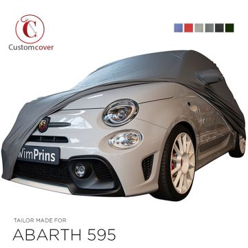 Custom tailored outdoor car cover Abarth 595/500 with mirror pockets