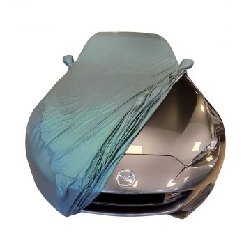 Custom tailored outdoor car cover Mazda MX-5 ND Green with mirror pockets