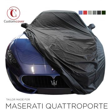 Custom tailored outdoor car cover Maserati Quattroporte with mirror pockets