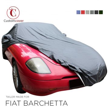 Custom tailored outdoor car cover Fiat Barchetta with mirror pockets