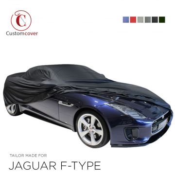 Op maat gesneden outdoor autohoes Jaguar F-Type Convertible met spiegelzakken