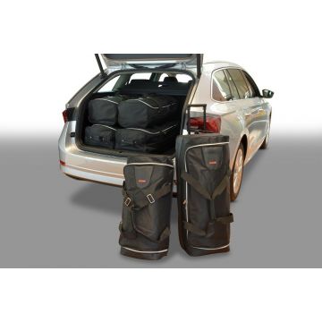  Travel bags tailor made for Skoda Octavia IV Combi (NX) 2020-current Adjustable boot floor in lowest position