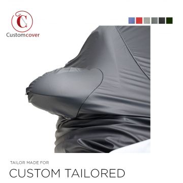 Custom tailored outdoor car cover Bentley Azure with mirror pockets